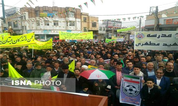 حضور پرشور مردم شهرستان بستان آباد در راهپیمایی 22 بهمن