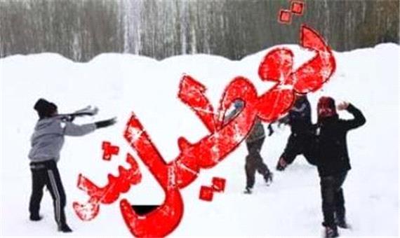 بارش برف، مدارس نوبت دوم آذربایجان شرقی را نیز به تعطیلی کشاند