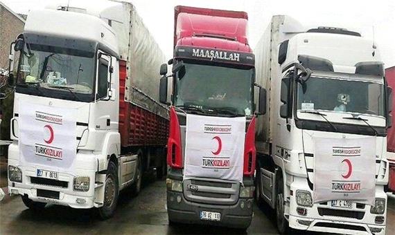 5 دستگاه کامیون حامل کمک های ترکیه وارد کشور شد