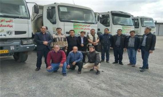 ارسال ماشین آلات بنیاد مسکن آذربایجان شرقی به مناطق سیل زده