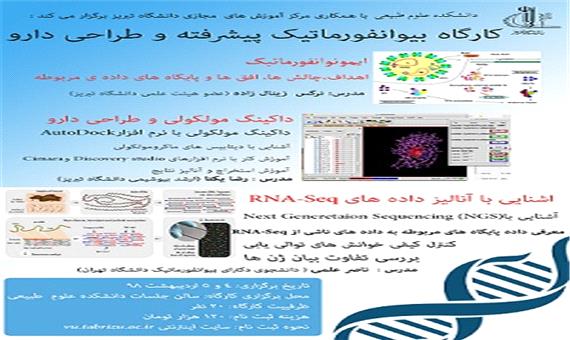 برگزاری کارگاه بیوانفورماتیک پیشرفته و طراحی دارو در تبریز