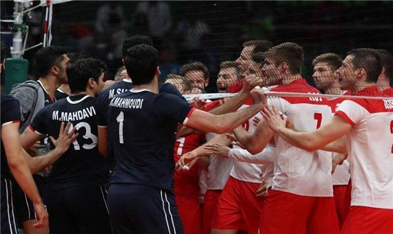 تساوی یک بر یک والیبال ایران و لهستان تا پایان ست دوم