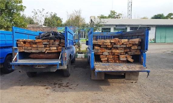 150 اصله چوب آلات  قاچاق جنگلی در اردبیل کشف شد