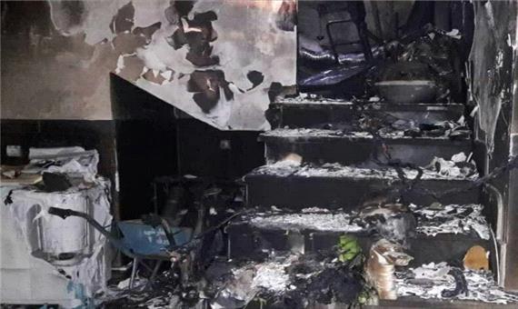 وقوع آتش سوزی در یک کارگاه کفاشی در تبریز