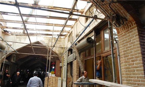 طاق‌های ورودی راسته آینه سازان (آیناچی‌لار) بازار تاریخی تبریز مرمت و بازسازی می‌شوند