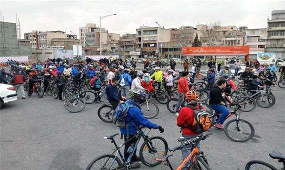 همایش دوچرخه‌سواری در تبریز برگزار شد